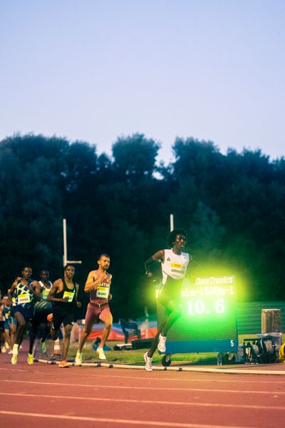 Mohamed Mohumed (LG Olympia Dortmund) ueber 1500m am 28.05.2022 waehrend der World Athletics Continental Tour IFAM Oordegem in Oordegem